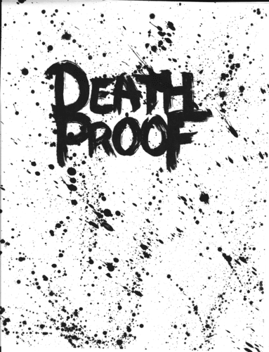 Hand drawn title for Death Proof movie poster